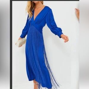 FARM Rio Vibrant Blue Long Sleeve Dress